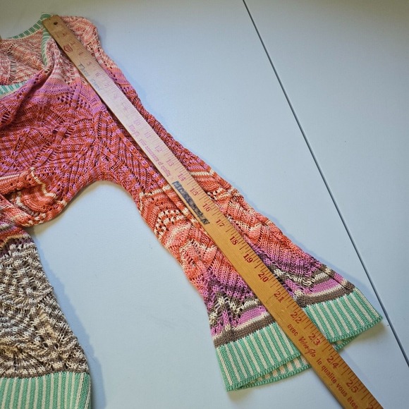 Soft Surroundings Rosita Knit Sweater Top 3/4 sleeve Cotton Multicolor Sz Medium - Picture 9 of 12